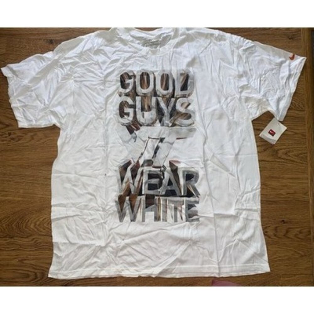 NWT Nike Virginia Tech Hokies Good Guys Wear White Mens Shirt Size XL